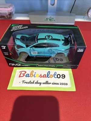 Jaguar I-PACE e-TROPHY verde azulado turquesa escala T1/32, luces + sonido modelo fundido a presión Foto 1 de 4