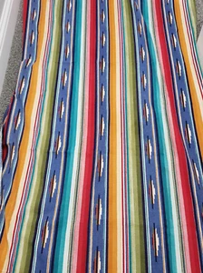 Mexican  Serape Fiesta Stripe Cotton Sewing Fabric 74 x  x 44 in southwestern - Picture 1 of 2
