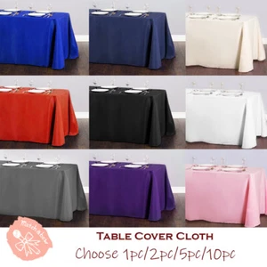 90" x 156" Rectangle Tablecloth Table Cover Party Wedding Linen - Picture 1 of 18