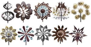 Éolienne XXL éolienne en métal décoration de jardin avec broche de terre différents modèles - Photo 1/11