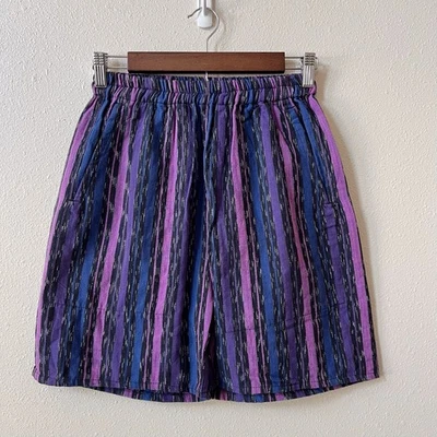 Vintage 90s Guatemalan Deadstock Huipil Woven Shorts Medium Mayan Ethnic Boho - Image 1 of 4