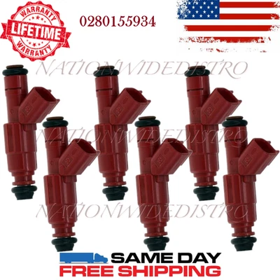 6xInyectores de combustible OEM Bosch para 00-03 Dodge Dakota Ram 1500 1500 Van 2500 Van 3.9 Foto 1 de 4