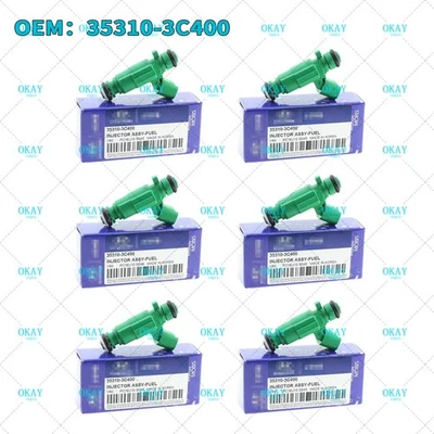 Inyectores de combustible 35310-3C400 6 piezas OEM para Hyundai Santa Fe KIA Sedona Sorento 3,5 L Foto 1 de 4