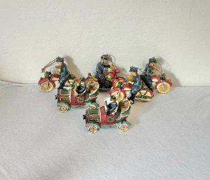 6er Set Baumschmuck Anhänger Figuren Polizei Weihnacht Deko - Bild 1 von 4