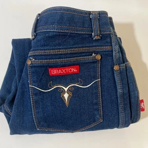 Jeans Braxton donna taglia 11 gamba dritta vita alta vintage anni 80 - Foto 1 di 7
