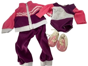 Vestido a lo largo Dolly Muñeca Gimnasia Conjunto Chaqueta Body Pantalones Zapatos 18 Pulgadas - Imagen 1 de 14
