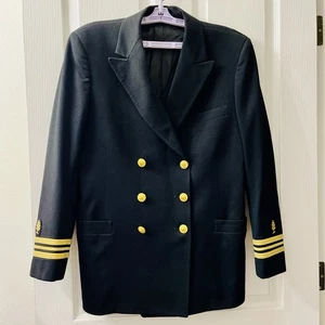 US Navy Male Officers Blue Dress Jacket Lt Commander Rank Kass Wilmer Howard VTG - Picture 1 of 12