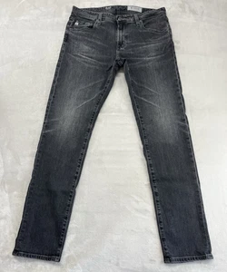 AG Adriano Goldschmied Jeans Uomo 33R Sbiadito Nero The Tellis Moderno Slim Whisker - Foto 1 di 17