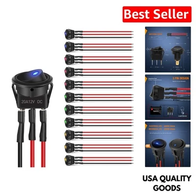 Complete 12pcs Rocker Switch Kit - Easy Install LED Power Control for Vehicles - Image 1 of 4