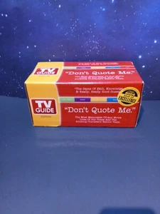 Don't Quote Me TV Guide Edition New Trivia Wiggles NIB NIP - Picture 1 of 6