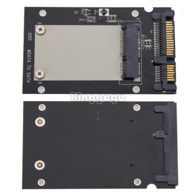 Mini pcie PCI-E mSATA SSD to 2.5" SATA Convertor mSATA-SATA Adapter Card Black - Bild 1 von 4