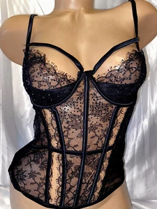 Victorias Secret DESIGNER COLLECTION Swarovski Corset Eyelash Lash 34B $425 - Picture 1 of 4