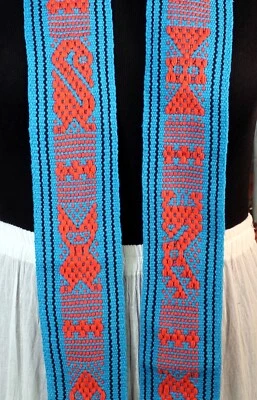 Group #7 Wide Belts Handwoven Jalieza Oaxaca Mexico perfect with Kaftans Huipils - Image 1 of 4