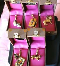 NWT Jay Strongwater & Juicy Couture Charms Tiger Lion Mouse Queen of Hearts Dice