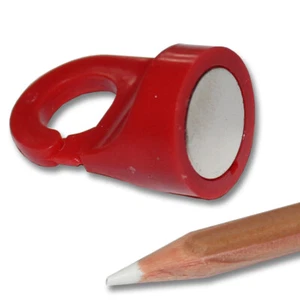 5 NEODIMIO POWER GANCHO OJALES IMANES D20x32 mm ROJO fuerza de sujeción aprox. 6 KG - Imagen 1 de 2