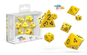 Oakie Dice - Solide Jaune RPG Cube Lot -7 Dés - Neuf / Scellé - Role Playing - Imagen 1 de 4