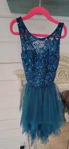 Eiskunstlauf, Tanz, Ballett, Weihnachtsshow, grünes Kleid, Kostüm C/S - Bild 1 von 3