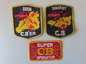 Vintage lata 1980-te CB Radio Sew-On Patches, operator Avon Somerset, pamiątki z szynki - Zdjęcie 1 z 3