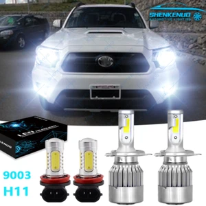 4pc Faros LED Bombilla Hi/Lo + Luces Antiniebla Para For 2012-2015 Toyota Tacoma - Picture 1 of 12