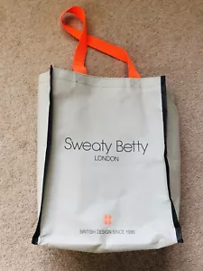Sweaty Betty Shopping Tote Gym Carrier Bag Grey/Orange Small 31 x 24 x 10 cm - Picture 1 of 4
