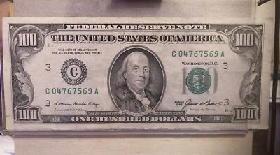 RARE EX+ CONDITION! 1985 $100 ONE HUNDRED DOLLAR BILL VINTAGE L@@K!   C District - Image 1 of 4