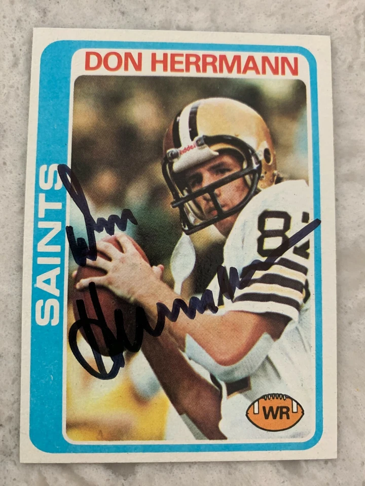 Don Herrmann signed NEW ORLEANS SAINTS card   1978 Topps - Image 1 of 1