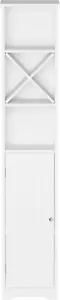 Linen Tower - 67-Inch-Tall Bathroom or Laundry Room Storage Cabinet with Adjusta - Picture 1 of 12