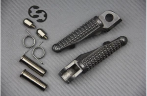 Silver Pair of Front Foot Rests Pegs KAWASAKI ZEPHYR 550 ZR550 1991-1999 Sport 2 - Picture 1 of 3