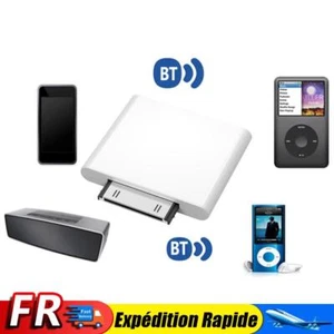 Adaptateur récepteur professionnel émetteur audio 30 broches pour iPod (blanc) - Photo 1/10