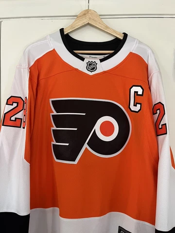 Fanatics Mens Orange Philadelphia Flyers Claude Giroux Hockey NHL Jersey Size M Cover