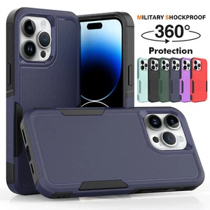Funda protectora mate a prueba de golpes para iPhone 16 15 14 13 12 11 Pro Max XR XS - Imagen 1 de 41