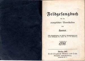 Feldgesangsbuch von 1897, erweiterte Ausgabe, 68 Seiten, gut erhalten - Bild 1 von 2