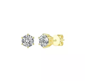 Zertifizierte 0,75ct natürliche VVS1 Diamant Ohrringe für Damen in 925 Sterling Silber - Bild 1 von 4