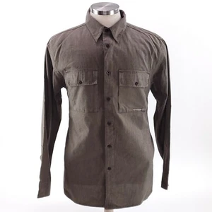 Camisa Oakley marrón manga larga de algodón con botones grande para hombre - Imagen 1 de 11