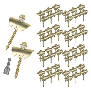 50x Wire Fence Fasteners Galvanized Fence Nails for Wire Mesh Woven Fencing - Picture 1 of 5