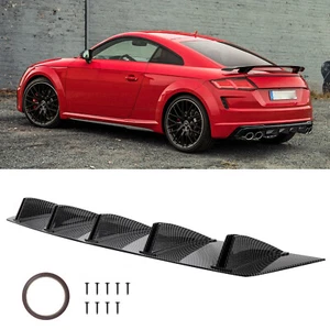 For Audi TTS Coupe Quattro Carbon Rear Bumper Diffuser Spoiler Splitter Wing - Picture 1 of 20