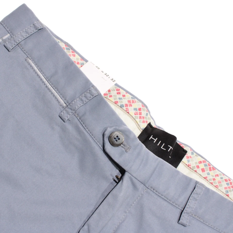 Hiltl новый с Ярлыками Chinos / повседневные брюки размер 48 (32 США) Tero твердого синий хлопок смесь - Изображение 1 из 4