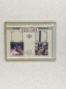 Roger Clemens 2001 Upper Deck Pros & Prospects Then & Now Dual Jersey Patch