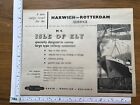 Harwich Rotterdam Mv Isle Of Ely British Railways Cargo Press Cutting 1959