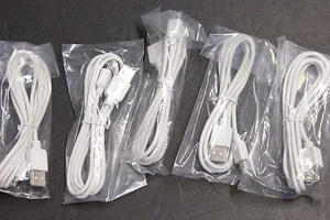 5 Pcs 5FT Data 2.0 White MINI USB A Male to USB Adapter Connector Cable Cord 60" - Picture 1 of 7