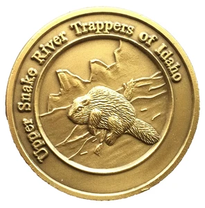 Seltenes Sammlerstück IDAHO PELZFÄNGER GEDENKMEDAILLON / Medaille mit Biber! - Bild 1 von 4
