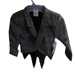 NWT DISNEY NIGHTMARE BEFORE CHRISTMAS JACK SKELLINGTON Kid COSTUME JACKET SZ 7/8 - Picture 1 of 4