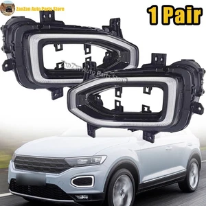 LED Daytime Running Light For Volkswagen VW T-ROC 2017-2021 DRL Front Fog Lamp - Picture 1 of 5