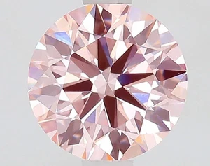 IGI Round Cut 2.32 CT Lab Grown CVD Diamond Fancy Intense Pink Color VS1- Z05 - Picture 1 of 4