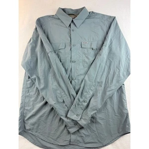 Camicia da Pesca Columbia Ventilata con Bottoni Manica Lunga Outdoor Grigio Uomo XL - Foto 1 di 9