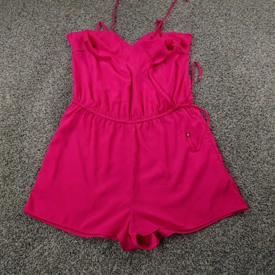 Mameluco American Eagle para mujer mediano rosa sobrepelliz correa de espagueti verano preppy Foto 1 de 4