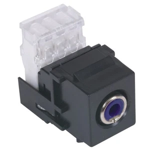 Hubbell Black Snap-Fit Keystone Stereo Audio RCA Jack Blue 110-Type SFRC110B - Imagen 1 de 7