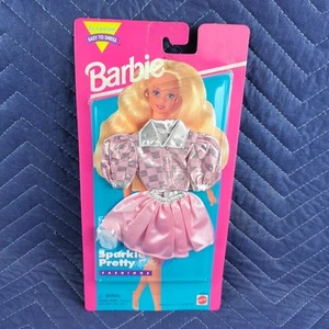 Barbie Sparkle Pretty Dress Vintage Nuova su Cartoncino Scatola Rosa 1993 Mattel #68060 - Foto 1 di 2