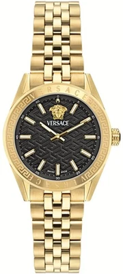 Reloj para mujer Versace VE8I00724 V-Code oro negro acero inoxidable NUEVO Foto 1 de 4