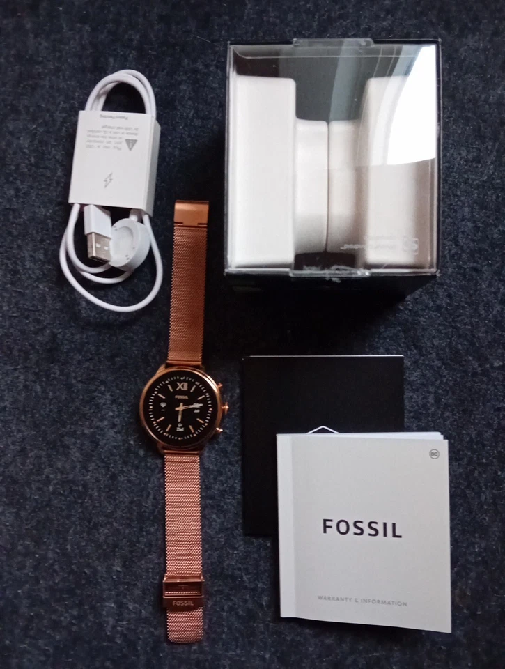 Damen Smartwatch Fossil Wellness Edition Gen. 6 Rosegold mit Metalarmband - Bild 1 von 1